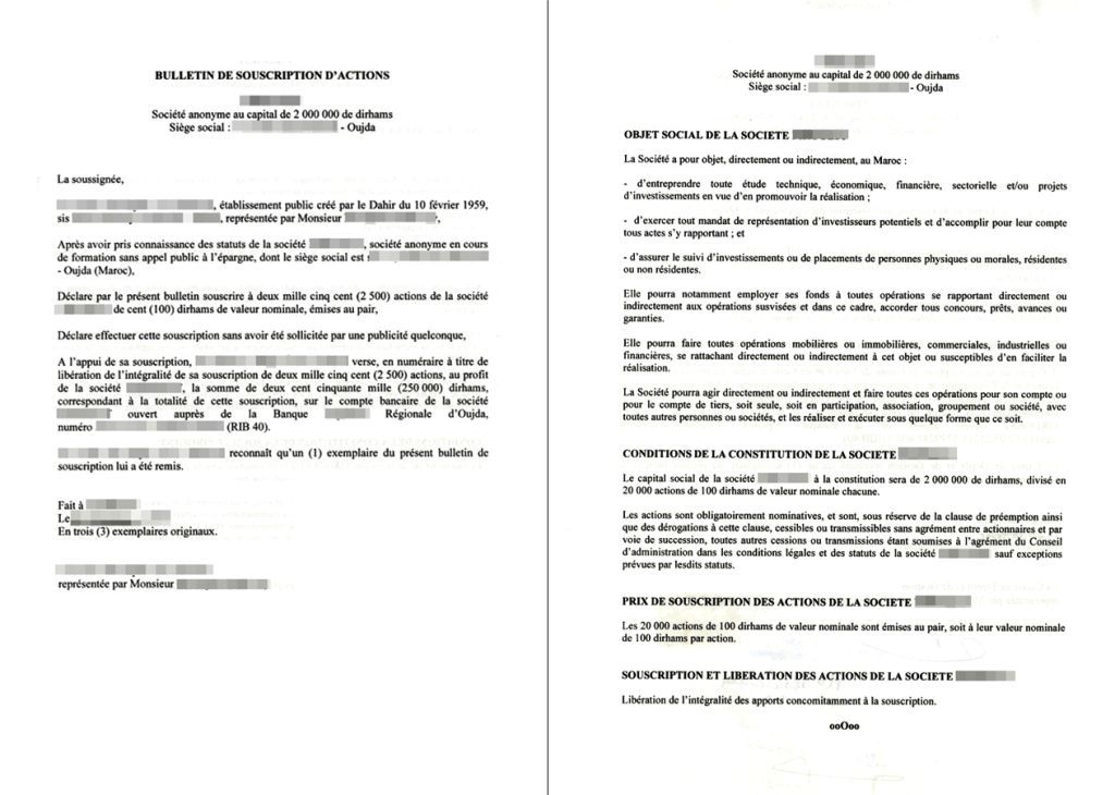 01 - Bulletin des souscripteurs